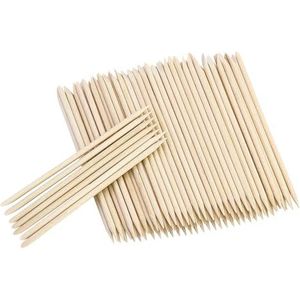 110 oranje houten stokjes, dubbelkoppige oranje houten stokjes 11,4 cm rozenhoutstokjes manicure dubbelzijdige oranje houten stokjes nagelriemduwer voor manicure, pedicure, nagelriemverzorging