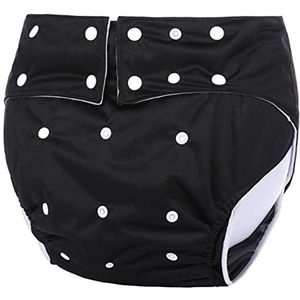 Volwassen luier wasbare incontinentie voor oude mensen geurvrije taille grote maat zwart