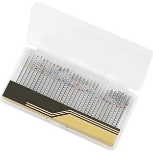 Nagelboortjes, Nagelboorset for manicure, roestvrijstalen nagelboorset for elektrische machine 2,35 mm, verpakking van 30 stuks(30bits Set B)