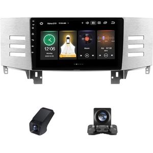 Draadloze Carplay Android 14 Autoradio 2 Din 9 inch autoradio geldt voor Toyota Mark X X120 1 2004-2009 met Android Auto GPS-navigatie WIFI 9 inch met Bluetooth/Achteruitrijcamera(C10)