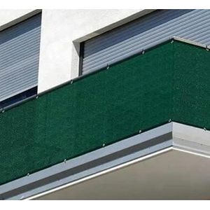 Donkergroen HDPE Balkon Privacy Net Hek Afscherming Anti-UV Winddicht Appartement Balkon Bescherming Terras Onderdak Privacy Net-0,8x6m