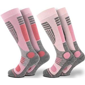 Occulto - Maria - Skisokken - Paars-Roze - Pak van 2