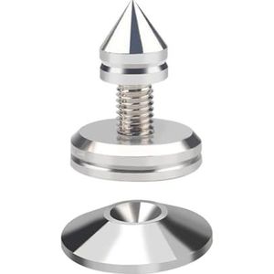 1Set zilveren luidsprekerspikes verbetert auditief geluid en stabiliteitsset