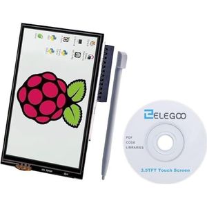 ELEGOO Display 3,5 inch TFT LCD Touchscreen Monitor 480 x 320 voor Raspberry Pi met Alle Gegevens en Touch-pen (SPI Interface)