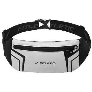 Fitletic® Blitz, heuptas voor mobiele telefoon met hoofdtelefoonaansluiting, fitnessuitrusting, heupgordel voor dames en heren, jogging accessoires, dunne heuptas, loopgordel mobiele telefoon,