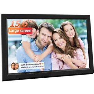 15,6 Inch Digitale Fotolijst WiFi Smart 32 GB Opslag IPS FHD Touch Groot Scherm Automatisch Roteren High Definition Scherm(15.6inch-Black)