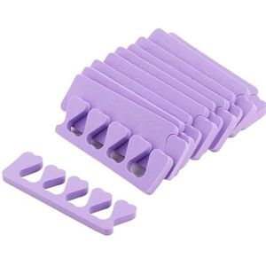 Zachte teenspreider Flexibele teenspreider Teennagelspreider Herbruikbare teenspreider Manicure teenspreider Teennagel Pedicure Tool Nagellak Teenspreider for Mannen En Vrouwen Herbruikbaar(10pcs Purp