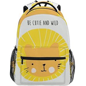 Schattige cartoon gele kat schoolrugzak voor meisjes jongens middelbare school stijlvol ontwerp studententassen boekentassen