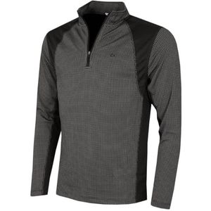 Calvin Klein Heren Micro Grid Ck 1/2 Rits Middenlaag Trui - Zwart - XXXL