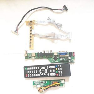 Voor B133EW01 V0 V1 T.V53 controller board USB VGA HDMI AV RF LCD panel monitor toetsenbord+Omvormer Remote LVDS 20Pin 1CCFL DIY kit (B133EW01 V1)