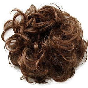 CAISHA XXL Haarstukje Haarwokkel Opgestoken Volumineus Gekruld Knoet Middenbruin HW2