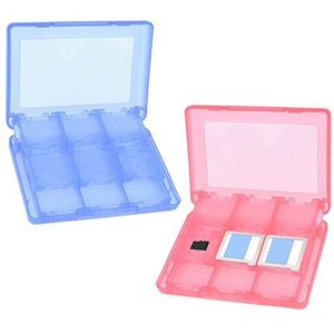 2x CamKix Compatibele Game Case Vervanging voor Nintendo 3DS - Geschikt voor maximaal 44 games, 4 SD-kaarten, 4 Micro SD / TF-kaarten en 4 styluspennen - Beschermend opslagsysteem - Game Card Organizer