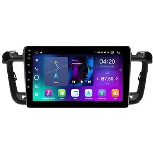 Android 14 Autoradio Stereo voor P-eugeot 508 (2012-2016) 9 Inch Touchscreen Multimedia Speler met Draadloze Carplay 2 Din GPS Navigatie FM RDS Bluetooth 5G-WiFi SWC DSP,M100s