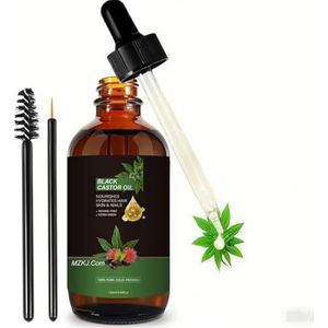 Jamaican Black Castor Oil Organic Cold Pressed 100% pure, biologische castorolie voor haargroei, natuurlijke ricinusolie voor lichaam, haren, nagels, wimpers, wenkbrauwen (1100 ml)