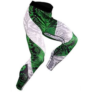 Compressielegging voor heren Hardlooptights voor heren Compressiesportlegging Gym Fitness Sportkleding Joggingbroek voor heren Camouflage Voetbalbroek (Color : KC179, Size : XL)