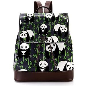 Gepersonaliseerde Schooltassen Boekentassen voor Teen Panda Grijs, Meerkleurig, 27x12.3x32cm, Rugzak Rugzakken