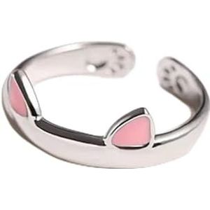 Roze Leuke Kat Klauw Ring Dames Opening Verstelbare Sieraden Ring Dames Party Verjaardag Bruiloft Ring