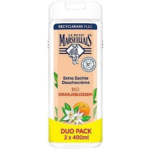 Le Petit Marseillais extra zachte douchecrème bio oranjebloesem, hydrateert en voedt de huid 2x400ml