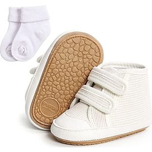 Baby Boys Girls Winter Warme Sneakers Booties Toddler Anti-Slip Corduroy Schoenen Infant Eerste Wandelschoenen voor 6-12M met Sok