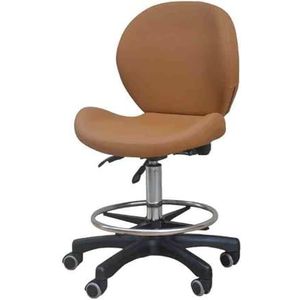 Tandheelkundige Zadelstoel Met Rugleuning, In Hoogte Verstelbaar 81-103 Cm Met Voetsteun, Metalen Salonzadelstoel, Ergonomische Rolstoel For Tandartsstylist, Tattookunstenaar(Color-1)