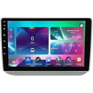 9"" Android 14 Touchscreen Autoradio 2 din met AHD Omgekeerd beeld Bediening op het stuur Bluetooth GPS navigatie Draadloze CarPlay voor Skoda Fabia 2007-2014(Q100(1+32G))