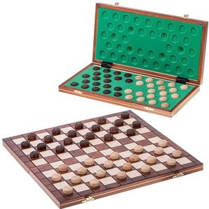 SQUARE - Dammen 100 - veld - 40 x 40 cm - Damspel van hout