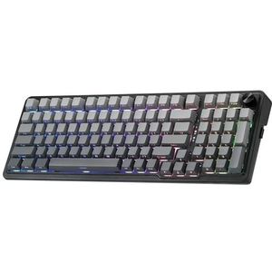 Redragon K686 PRO 98 toetsen Gasket RGB gaming-toetsenbord, 3-modus, PBT mechanisch toetsenbord met hot-swap, naar beneden gerichte RGB-sokkel, draaiknop en 5-laagse geluidsisolatie, PBT-keycaps