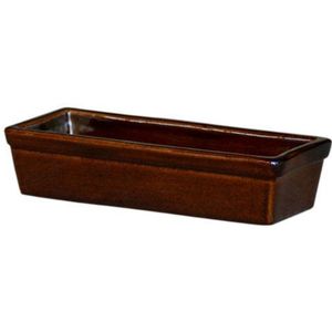 K & K Bonsaischaal/plantenbak rechthoekig 32x14x8 cm (2 liter) geschikt voor buiten, van vorstbestendig aardewerk keramiek