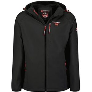 Geographical Norway Geo Norway Takito Softshelljas voor heren, waterdicht en winddicht, herenkleding, jas met lange mouwen, Zwart, S