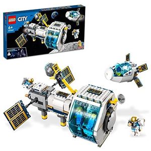 LEGO 60349 City Ruimtestation op de maan; op NASA Geïnspireer Speelgoedvoor Kinderen vanaf 6 Jaar Oud, Leuk cadeau