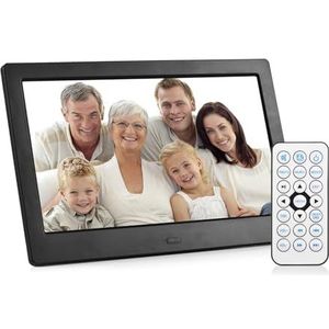 10,1 Inch Digitale Fotolijst IPS-scherm Desktop Elektronisch Album Met Afstandsbediening Foto/Video/Muziek/Klok/Kalenderfuncties Eenvoudig delen