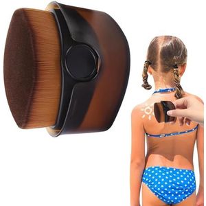 Fengyang Zonnebrandkwast-applicator, zonnebrandkwast voor gezicht, zonnelotion, applicator, make-upkwast voor zonwering, zonnebrandcrème, kwast voor kinderen en volwassenen (zwart)