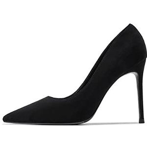 TABKER Sandalen met hak dames pumps lente zomer luxe hoge hakken puntige teen zwarte jurk hak schoenen voor vrouwen stiletto's (kleur: zwart, maat: 5,5 UK)