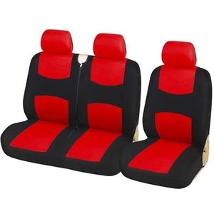 Lederen autostoelhoezen Voor Opel Voor Vauxhall Voor Vivaro Stoelhoezen Autostoelhoes Vrachtwagen Interieur Accessoires Waterproof Accessories (Color : Rood)