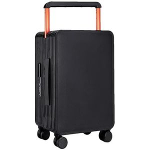 Middelgrote brede trekstang Bagage Carry On Trolley Koffer 20 ""Boarding Box Universele Wiel Combinatie Case, Zwart, 24