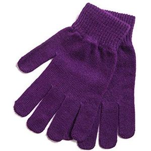 iMongol -Pure Cashmere Dames Handschoenen Vrouwen Volledige Vingers Handschoenen Wanten -Warm Wol -FBA, Donkerpaars, M