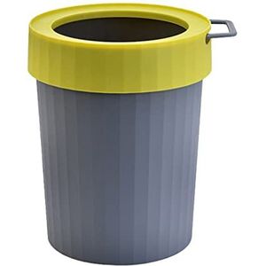 Prullenbak Afvalbak Vuilnisbak Kleine keuken badkamer vuilnisbak, onder gootsteen afvalmand, vuilnisbakbak met handvat12 inch hoog Afvalemmer Keuken (Color : Yellow)