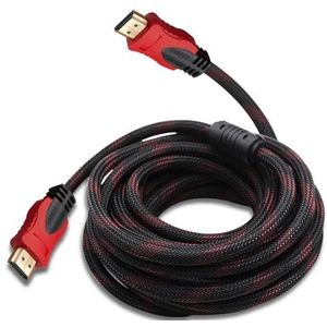ALcorY Rood en zwart netwerk 25 meter HDMI-kabel HD versie 1.4 gegevens HD versie 1.4 ondersteunt 3D 1080P