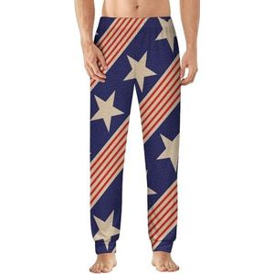 Patriotic Usa Stars pyjamabroek voor heren, zachte loungebroek, lichtgewicht slaapbroek