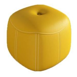 Voetenbank Lederen wisselschoenkruk Lichte luxe lage kruk bankvoetenbank rond kussenkruk for woonkamer, creatieve kruk Zit (Size : Yellow)