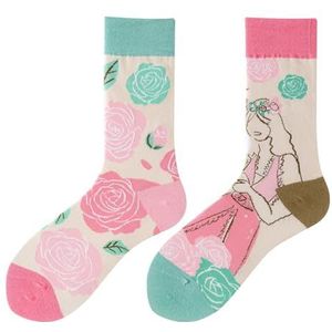 Nxnchc Grappige Sokken Voor Dames En Heren Unisex Veel Motieven Paar rozen Dieren Eten Fruit Sport Kunst Van Katoen Cadeau Asymmetrische Patronen Links En Rechts