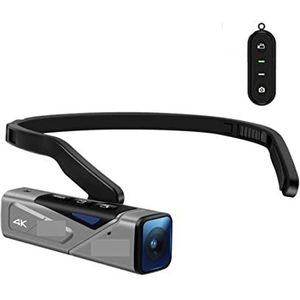 Videocamera, Vlog-videocamera Op het hoofd gemonteerde draagbare camcorder 4K Mini FPV digitale camera(64GB,EP7 with remote)