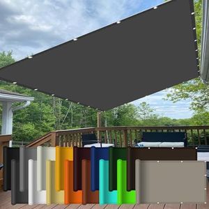 Zonneschermzeil 2.2 x 3.6 m Waterafstotend Winddicht Stofdicht Schaduwnet Winddoek met 4 Touwen Duurzaam Perfect Voor Tuin Camping Terras, Donkergrijs