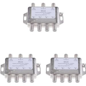 Tityvirnix 3 set Satelliet Schakelaar Max 4 Output Multi Video Pad Multi Schakelaar MS34 Zilver