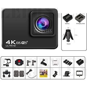 Actiecamera, Actie Camera 4K 60fps/30fps Met Afstandsbediening Scherm Waterdichte Sport Camera Drive Recorder Sport Camera Helm,Buiten, Sport, Video(No Card,Action Camera-B)