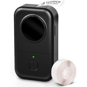 Draagbare handheld draadloze labelmaker printer smartphone thermisch klein oplaadbaar(Nero)