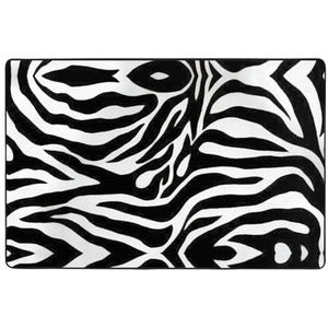 FRGMNT Zebra Print Ultra Zacht Vloertapijt, Luxe Lounge Area Tapijt Ideaal Voor Woonkamer, Slaapkamer, Kinderkamer