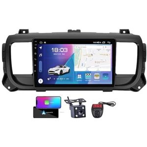 Voor Citroen Jumpy 3 2016-2021 Android 13 Carplay Autoradio 9 inch Scherm Radio Wireless Android Auto Bluetooth 5.0 Handsfree 4G WiFi FM/RDS/DAB+ Radio HiFi Achteruitkijkcamera(NF-5)