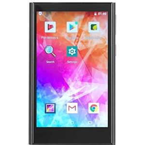 MP4-speler met Bluetooth en WiFi, 4 Inch Volledig Touchscreen MP3 MP4-speler, 16 GB Draagbare Hifi-geluid Digitale Muziekspeler, FM-radio, met Geheugenkaart (IJzergrijs)