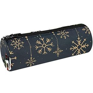 Kerstballen Hout Canvas Pen Etui Portemonnee Cosmetische Make-up Tas voor Student Briefpapier School Kantooropslag, Multi#09, 20x6.3cm/7.9x2.5in, Potlood gevallen